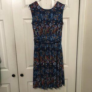 Verse Larissa Knit Blue Floral Dress M/P